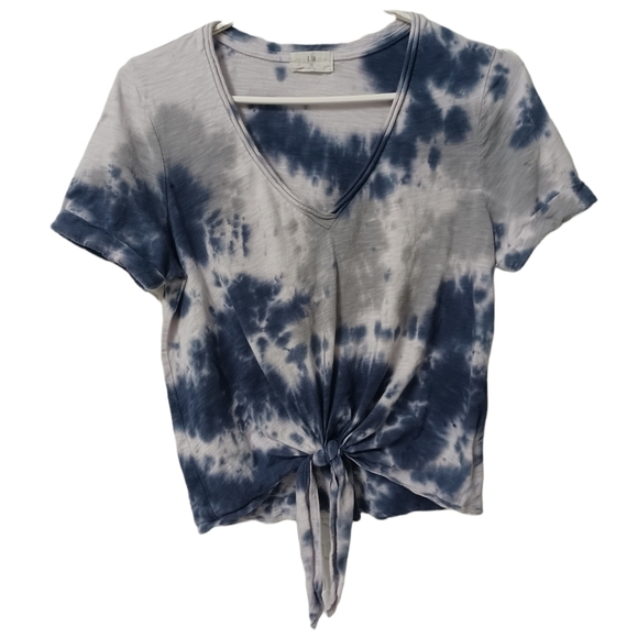 ANTHROPOLOGIE t.la Darya v neck tie dye crop top shirt - Picture 2 of 6